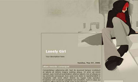 lonely girl blogspot template blogger