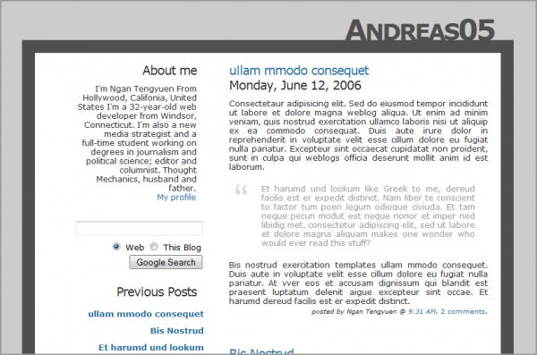 andreas 05 blogspot template design download