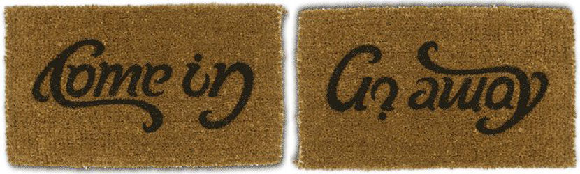 cdn.geckoandfly.com/wp-content/uploads/2007/11/come-in-doormat-upside-down-text.jpg