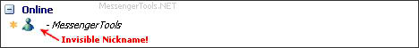 invisible msn name trick messenger