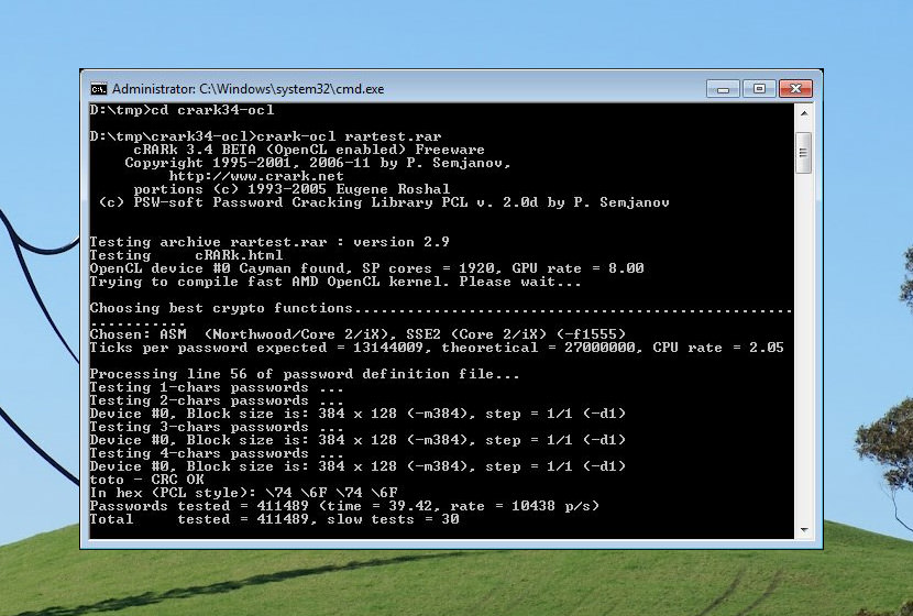 password protected rar cracker