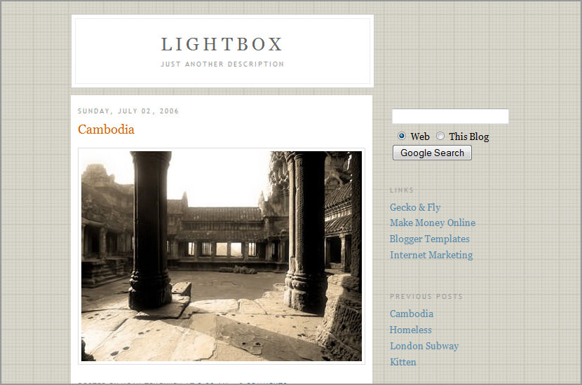 lightbox google blogspot template