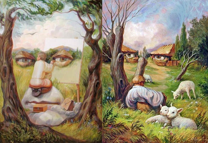 10 Creative Seamless Optical Illusion Pictures, Paintings and Art