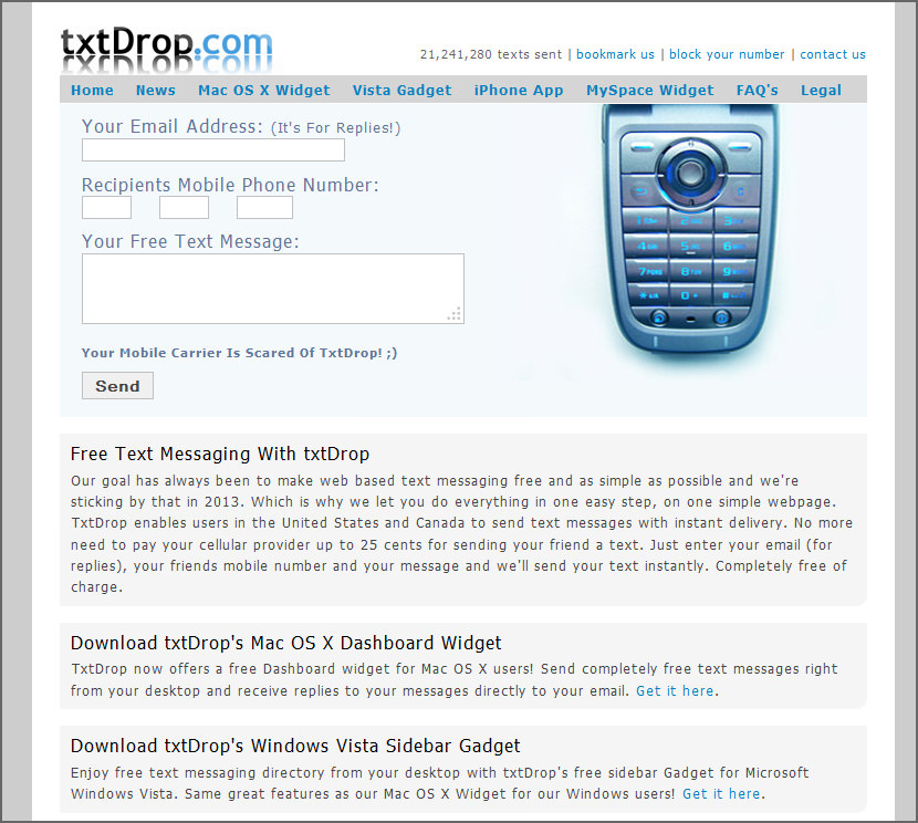 send sms from online to mobile free