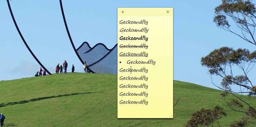 change sticky notes font windows 10