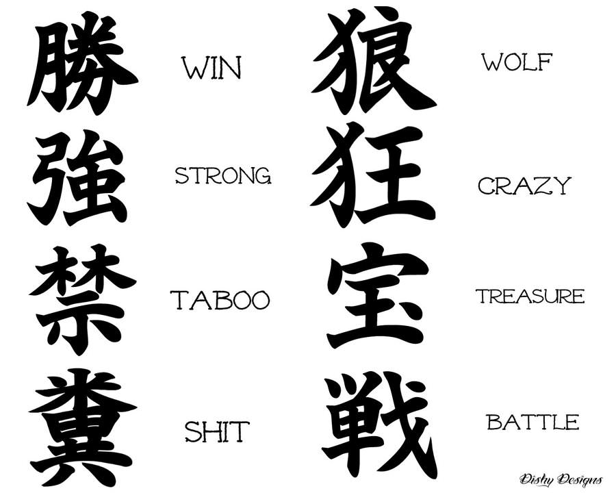 japanese kanji symbols tattoos