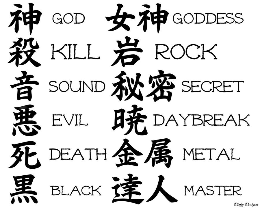100 Beautiful Chinese Japanese Kanji Tattoo Symbols  Designs-4083