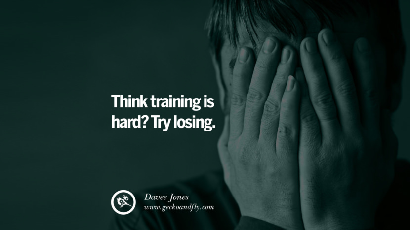 Inspirational Motivational Poster Amway or Herbalife Think TRAINING is hard? Try LOSING. - Davee Jones