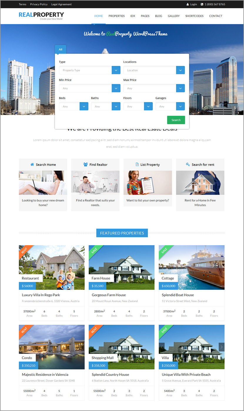 real property wordpress