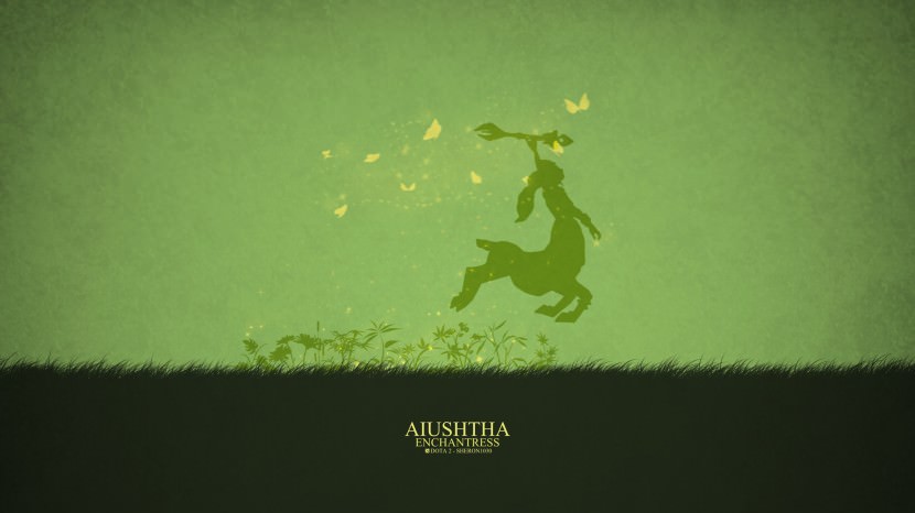 Enchantress Aiushtha download dota 2 heroes minimalist silhouette HD wallpaper