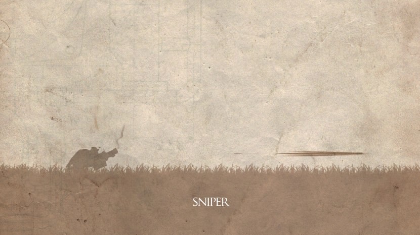 Sniper download dota 2 heroes minimalist silhouette HD wallpaper