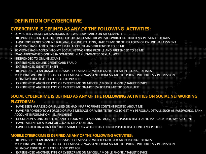 Definition of cybercrime - Cybercrime is defined as any of the following activities: 