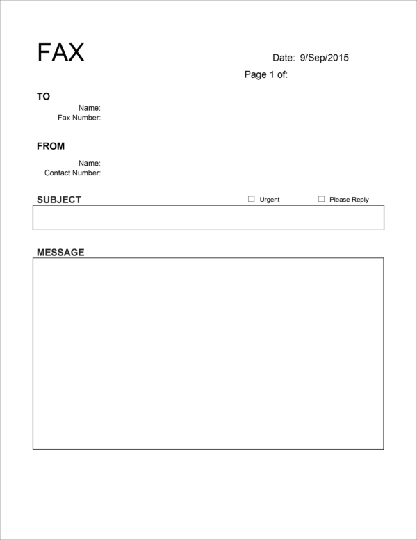 20 Free Fax Cover Templates / Sheets In Microsoft Office DocX