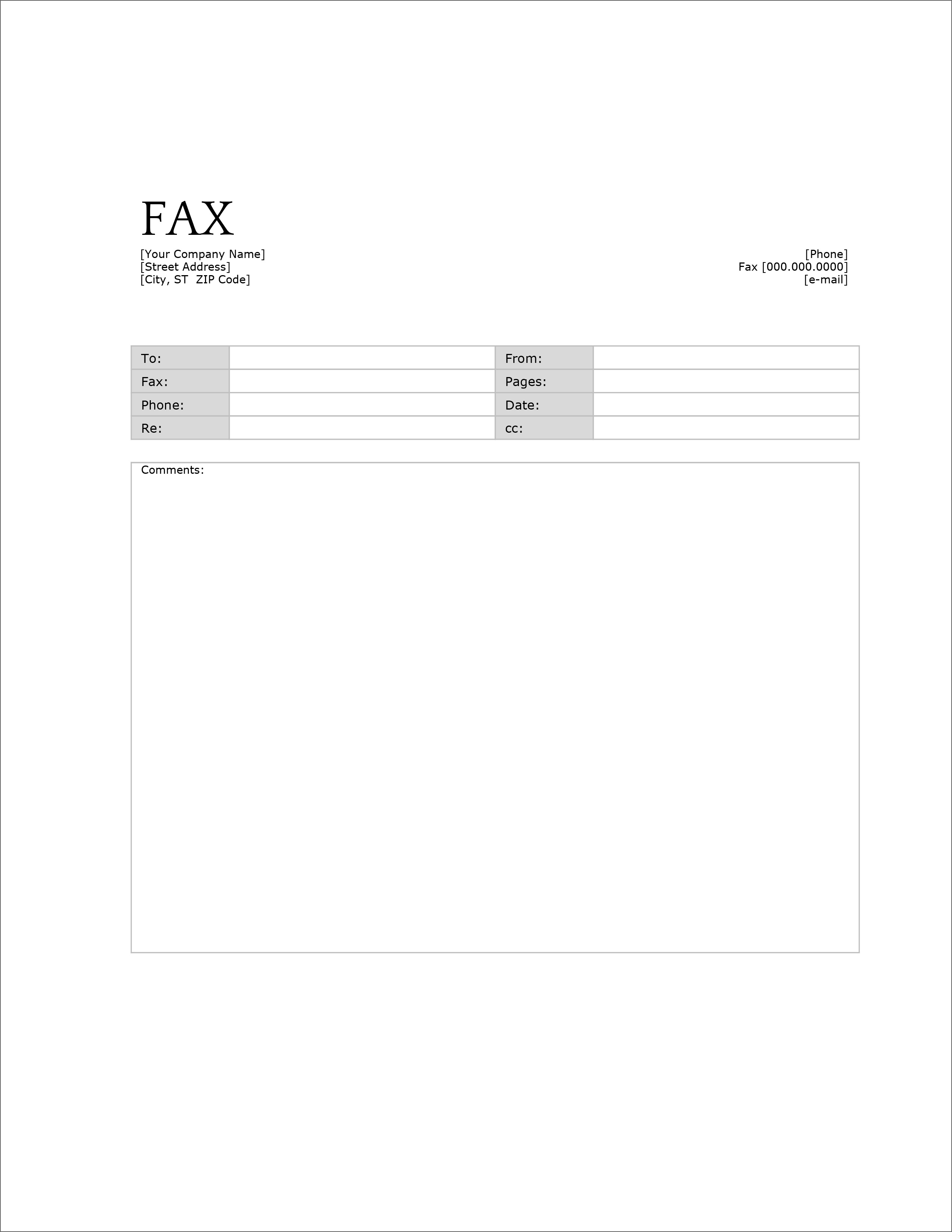 20 Free Fax Cover Templates Sheets In Microsoft Office DocX