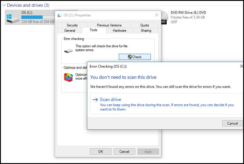 Windows disk check tool for mac hard drive