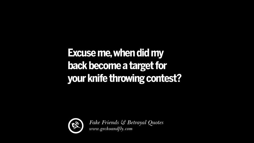 Excuse me, when did my back become a target for your knife throwing contest?