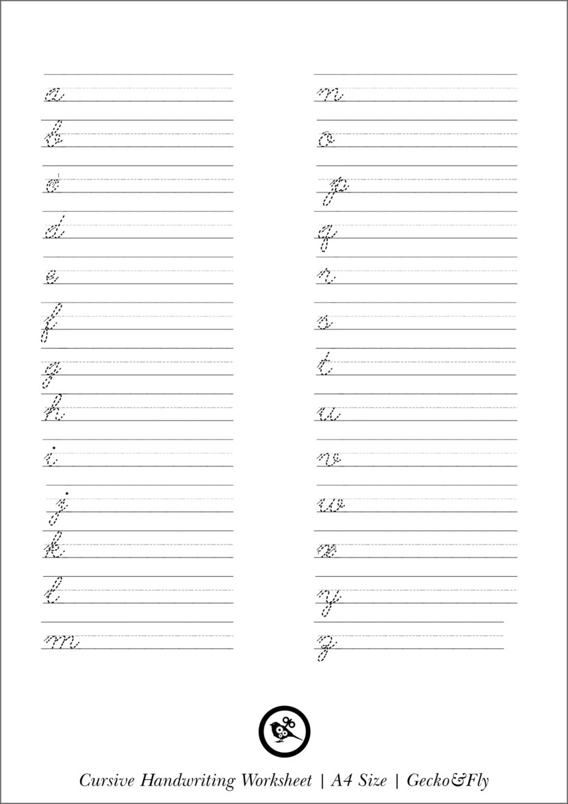 5 printable cursive handwriting worksheets for beautiful penmanship