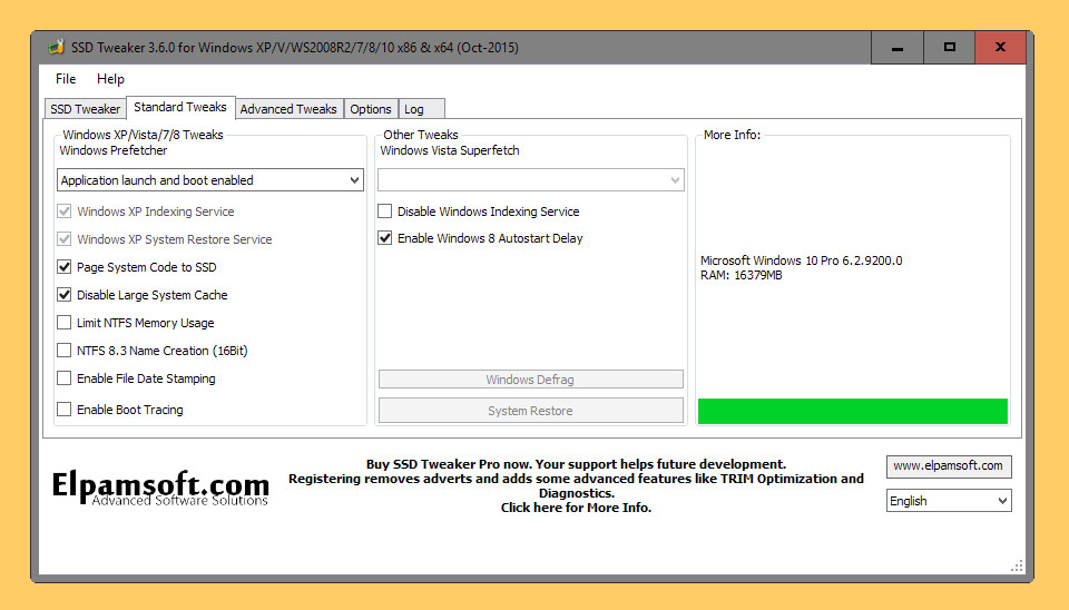 Vista Optimization Software