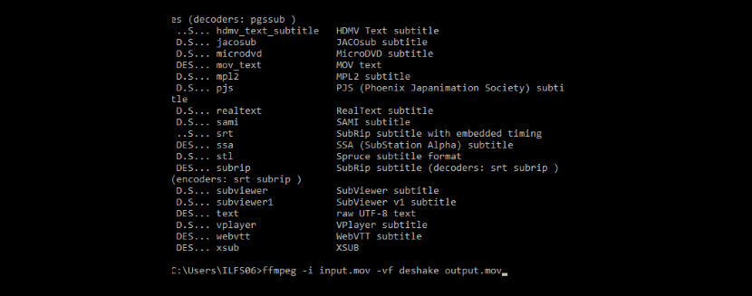 ffmpeg command line options advanced level 5