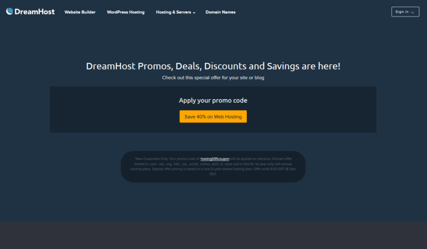 DreamHost Promos