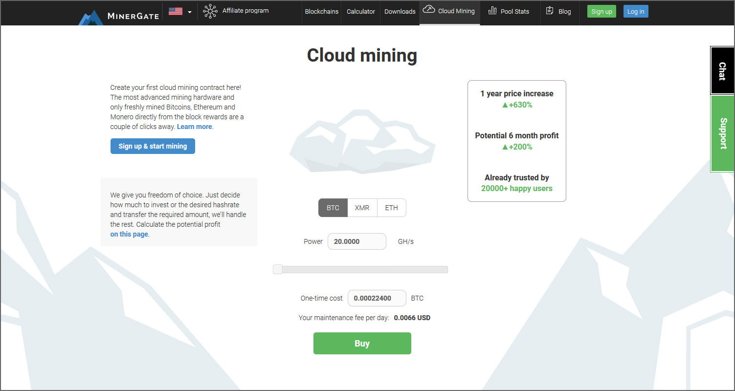 cloud mining contracts