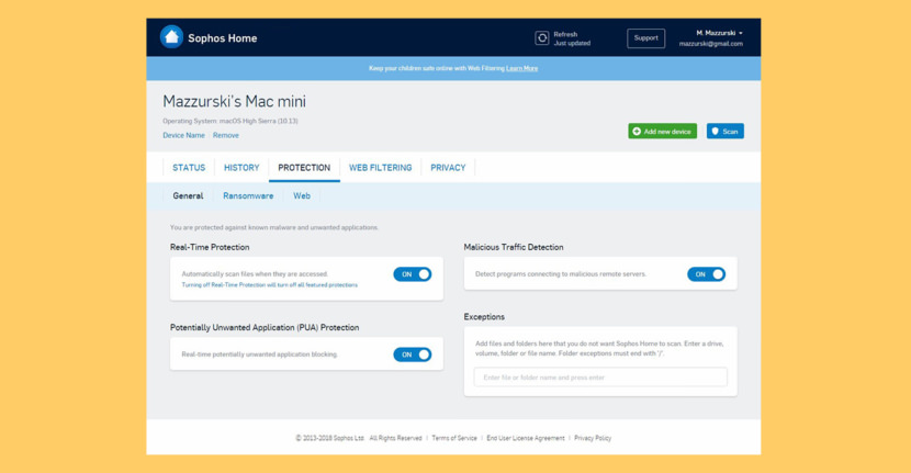 sophos home free comparison