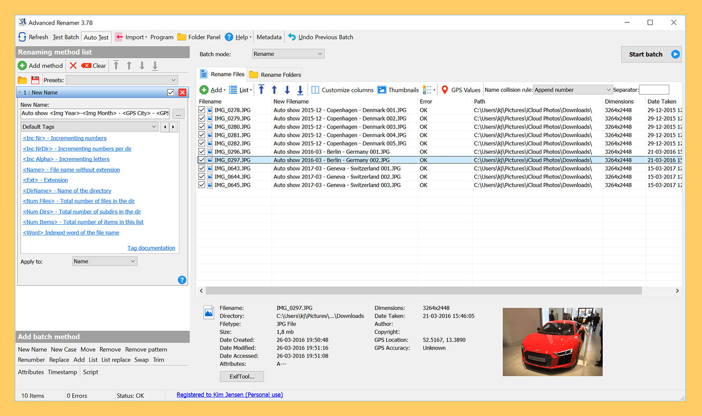 Taiko belly cuisine Orient 9 Freeware To Batch Rename Multiple Files in Windows