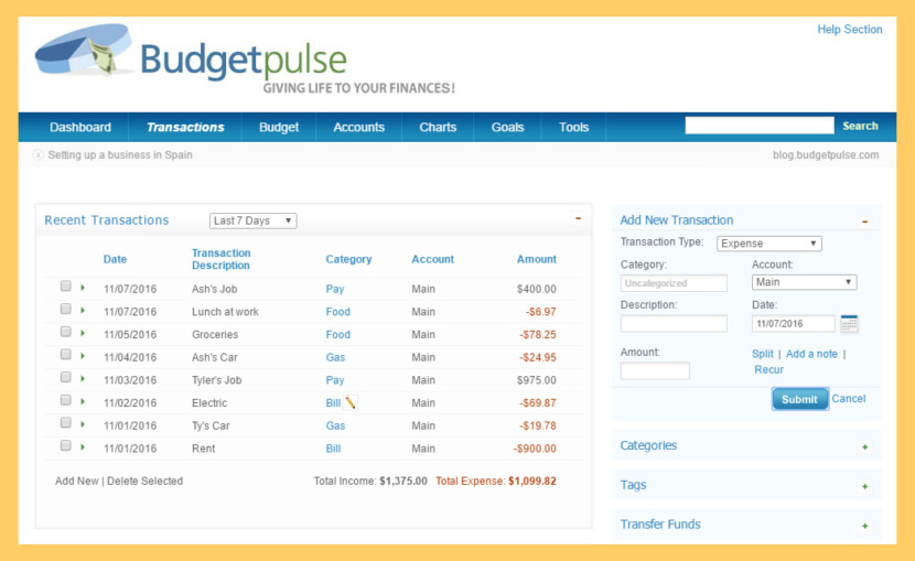 BudgetPulse