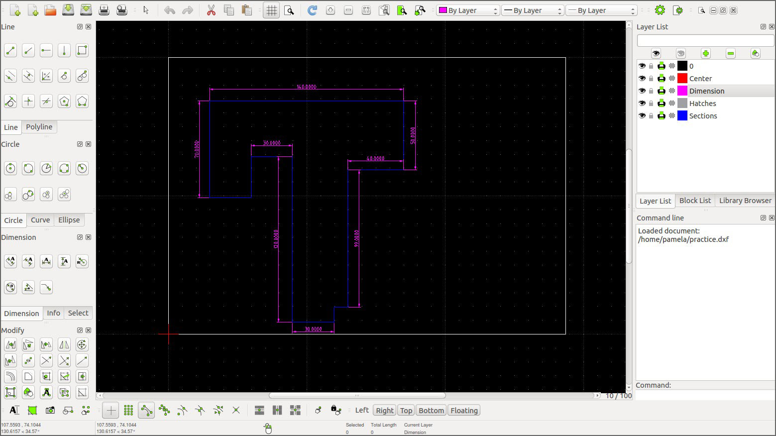 librecad print to scale