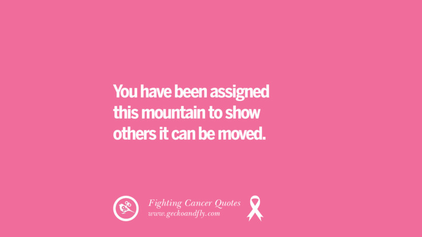 You have been assigned this mountain to show others it can be moved.