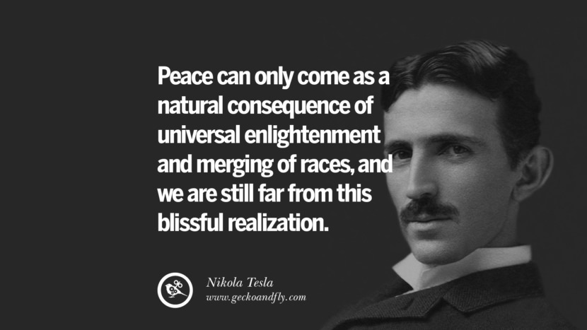 Peace can only come as a natural consequences of universe enlightenment and merging of races, and they are still far from this blissful realization.