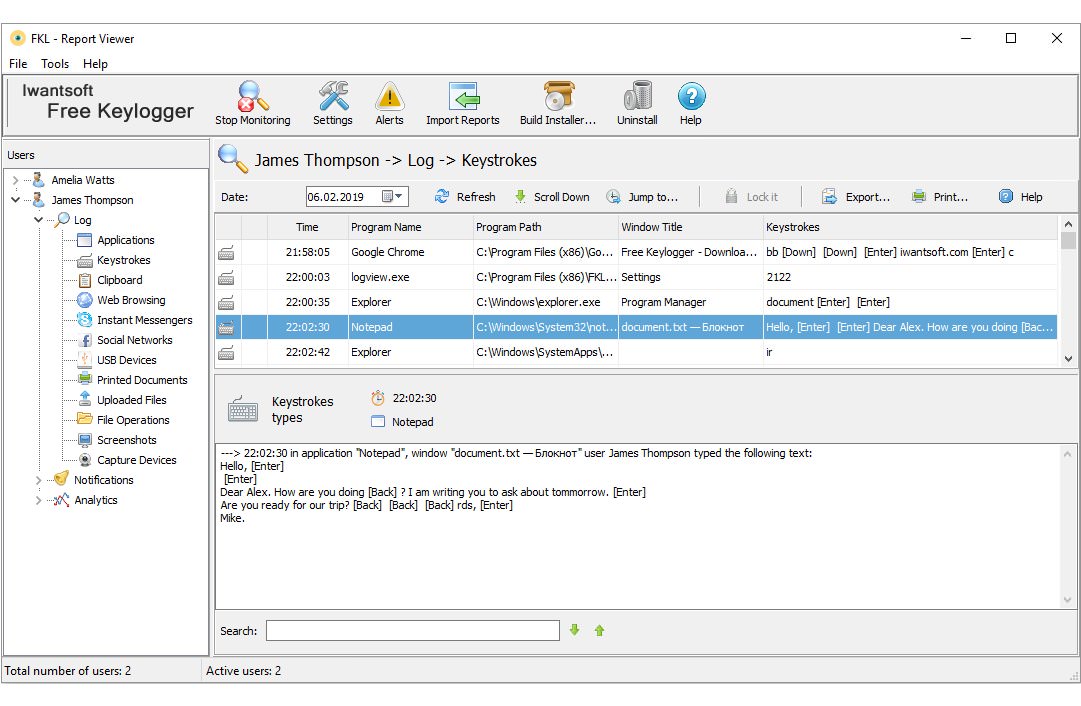 revealer keylogger pro download