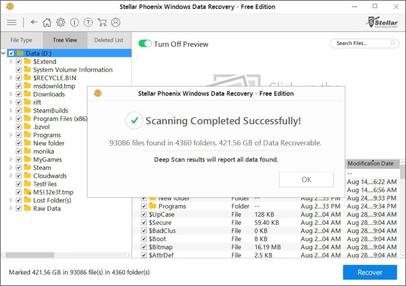 Stellar Data Recovery