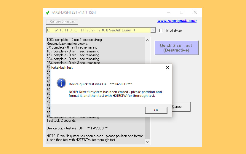 Acquiesce Inhibere Ansættelse 11 Freeware To Detect Fake USB Flash Drives, SD Cards And SSD Disk