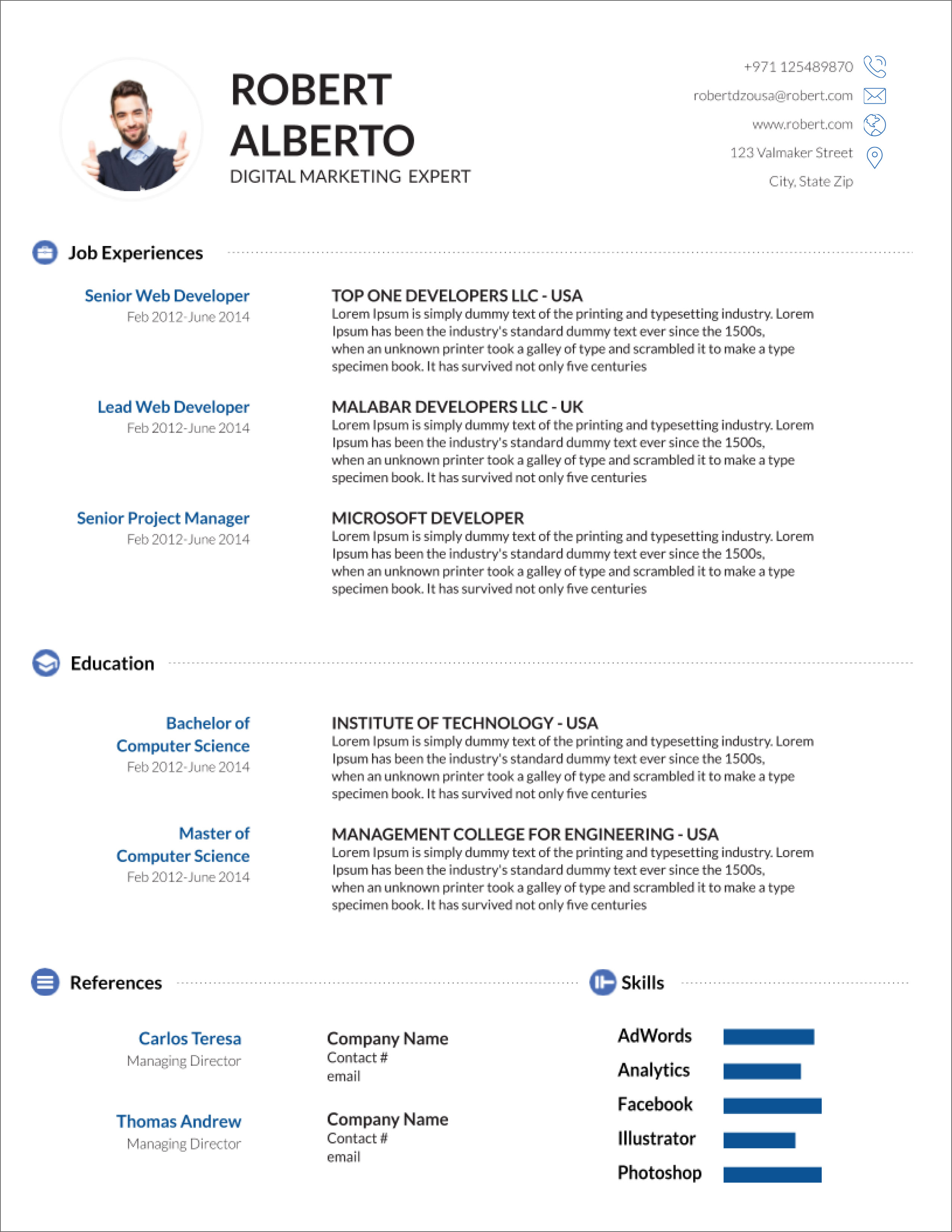 45-free-modern-resume-cv-templates-minimalist-simple-clean-design