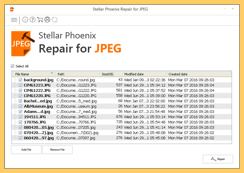Stellar JPEG Repair