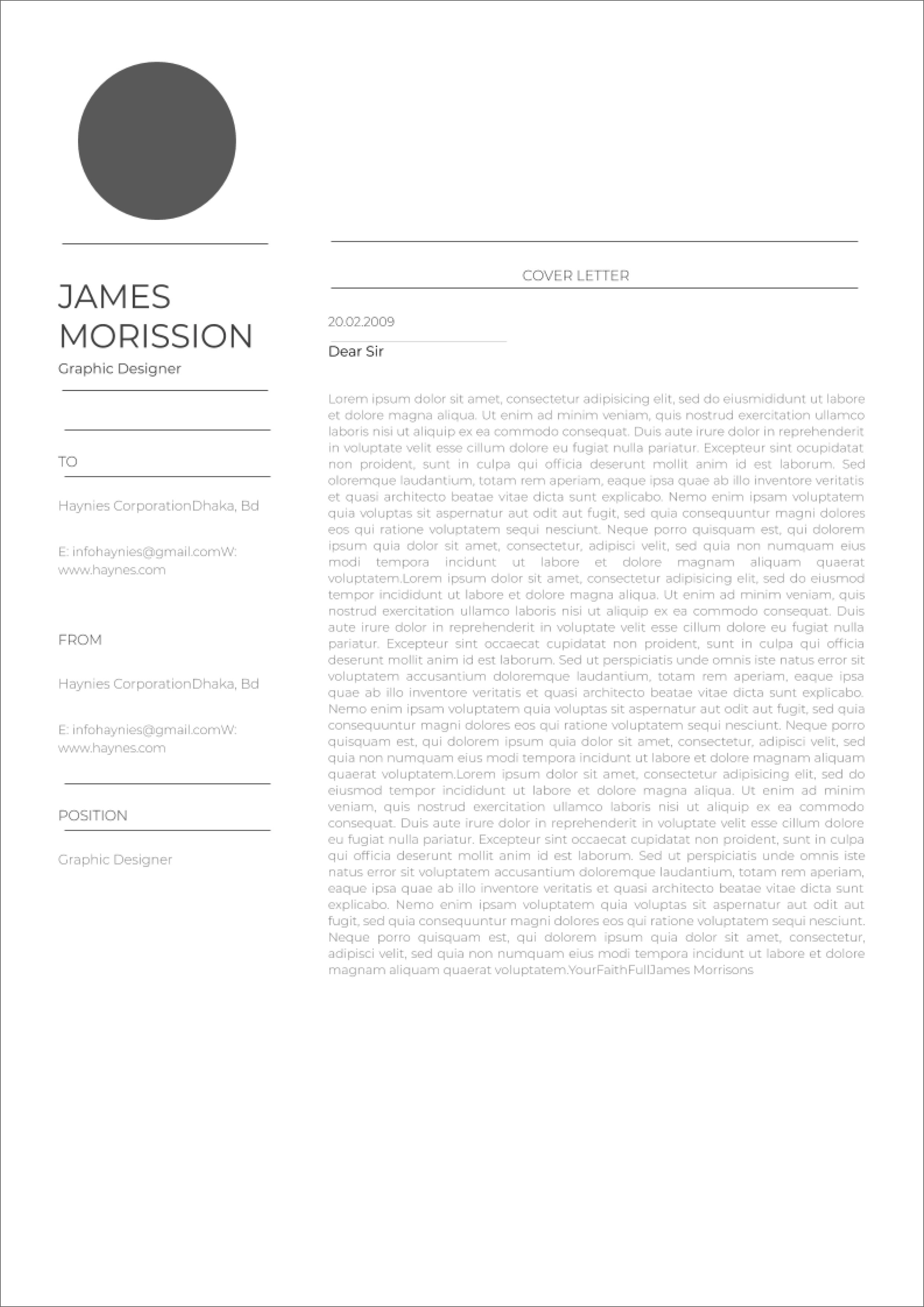 Cover Letter Templated Free Download