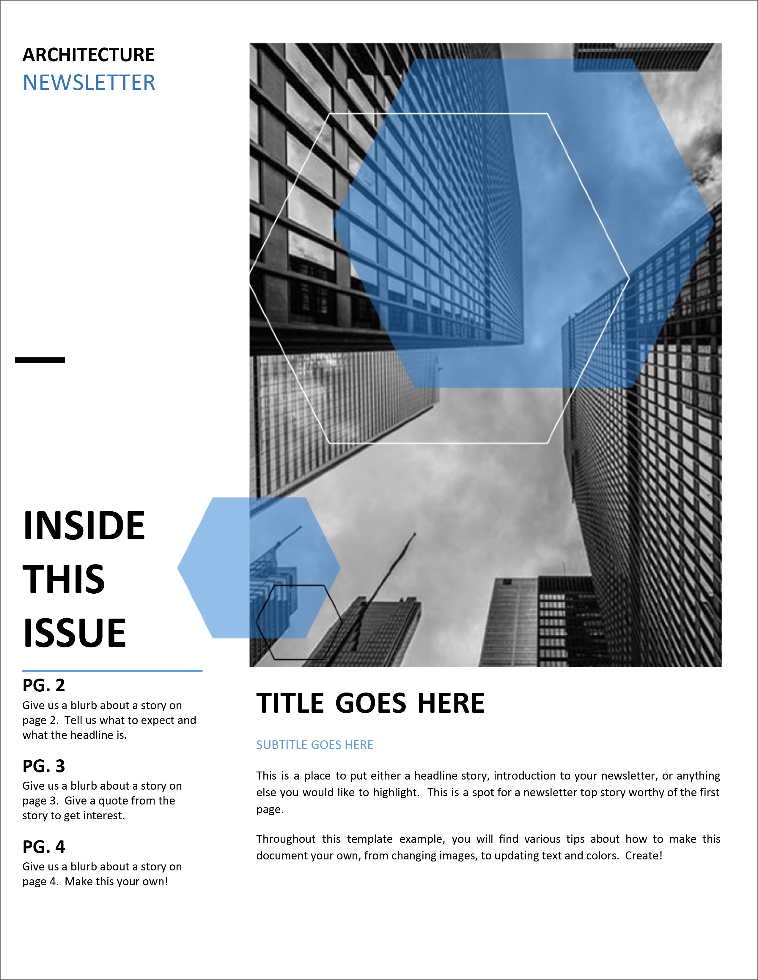 free newsletter templates for word 2010