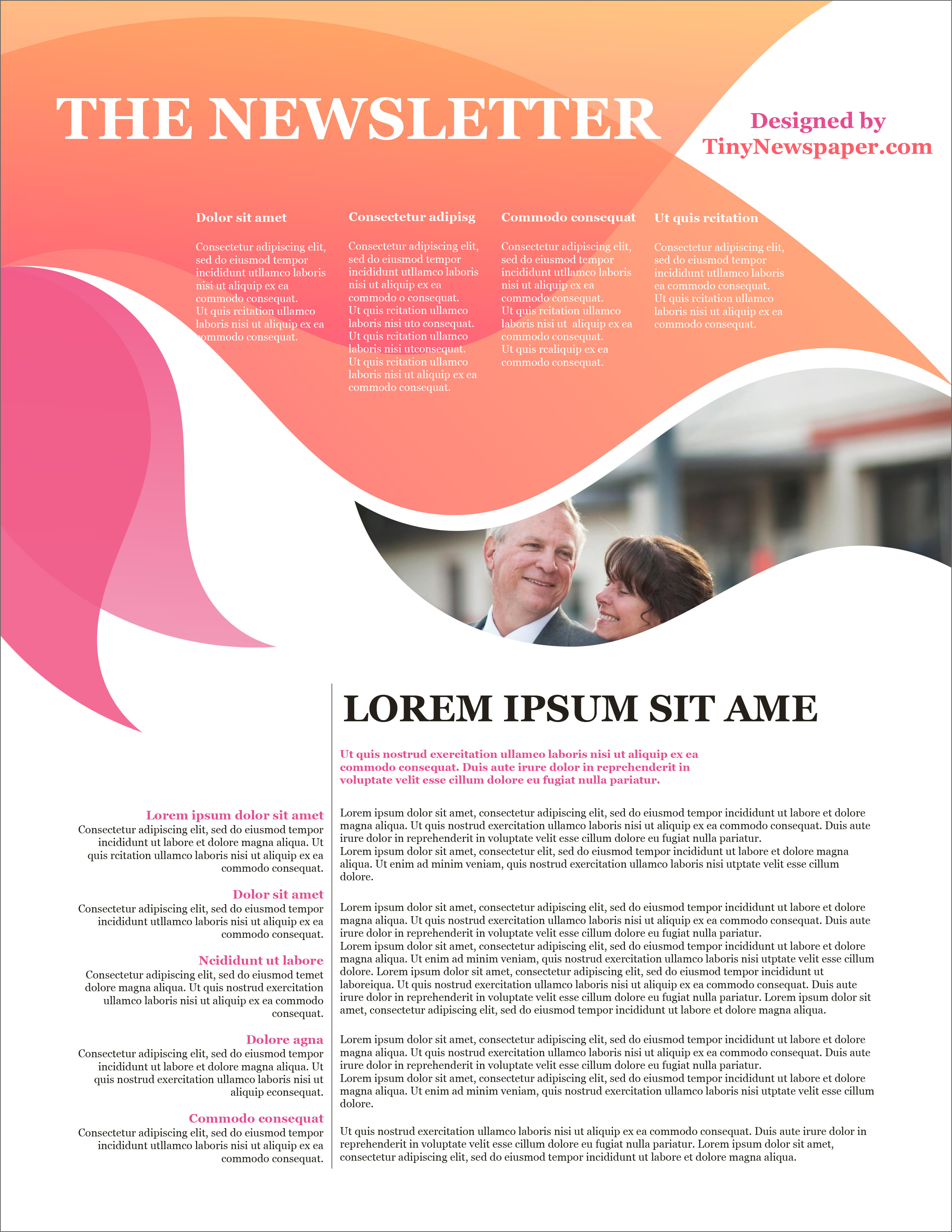 Free Printable Newsletter Templates Examples Lucidpress Gambaran