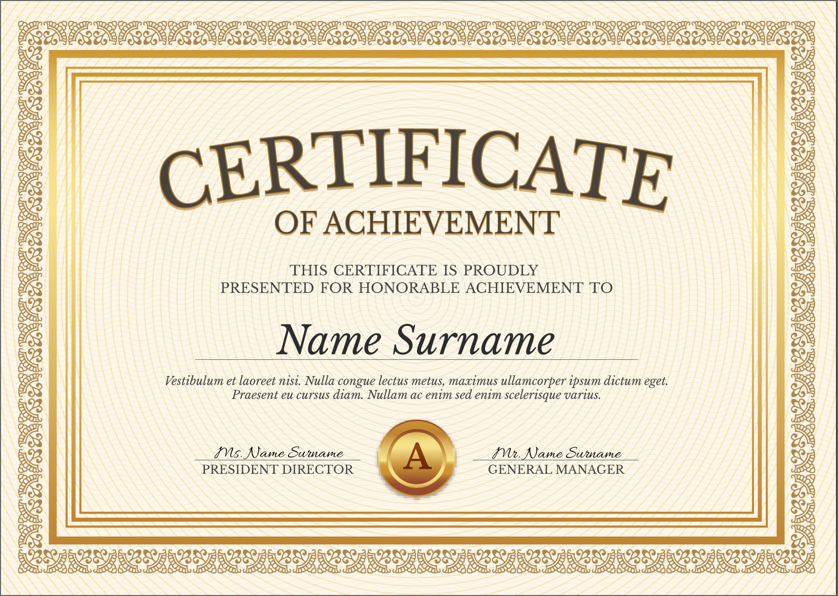 certificate photoshop template free download