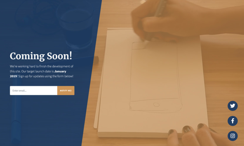 Coming Soon is a Bootstrap 4 coming soon theme perfect to act as your landing page for a project that is under construction! It features a video background image with a newsletter signup form! 