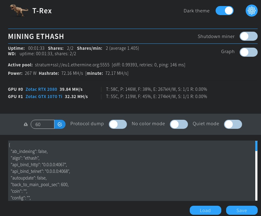 trex miner ip