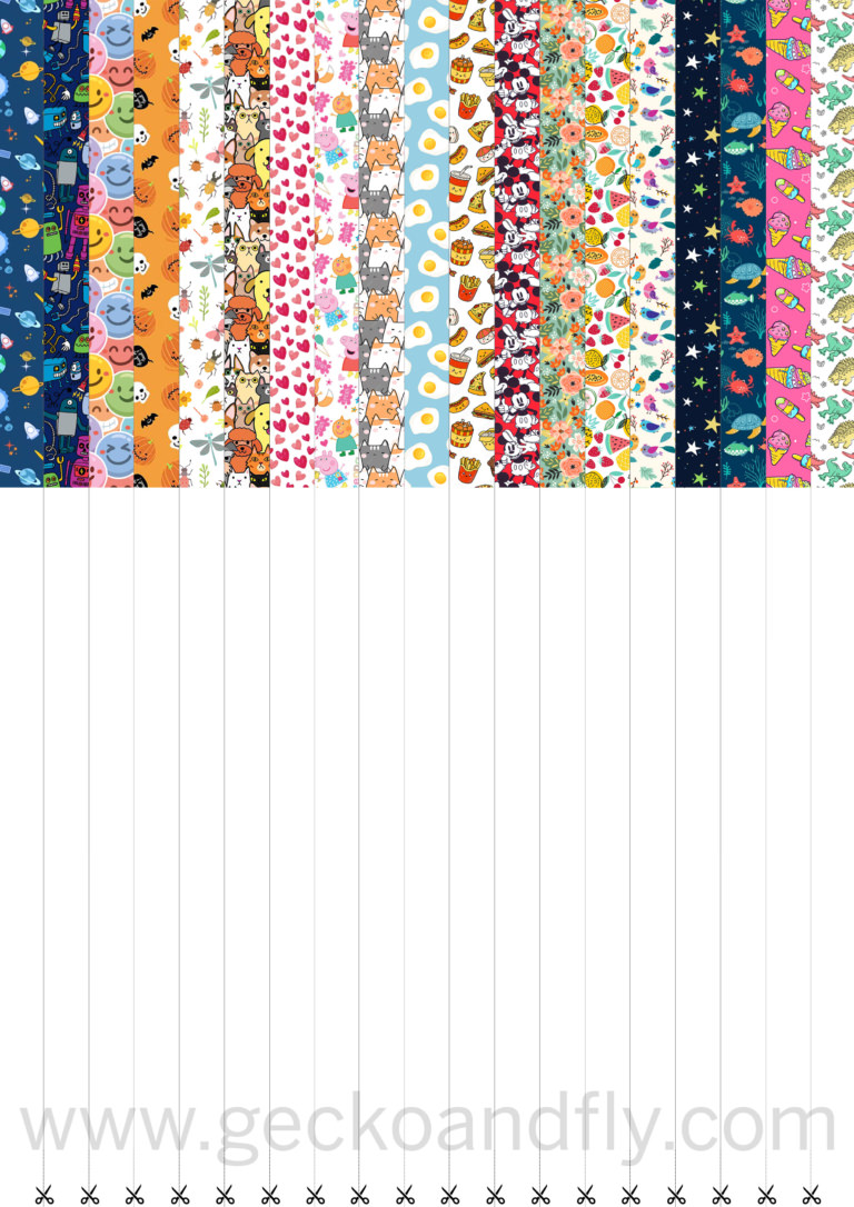 4 FREE Printable A4 Lucky Star Origami Strips