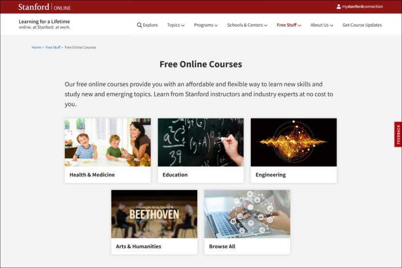Stanford University Free Courses