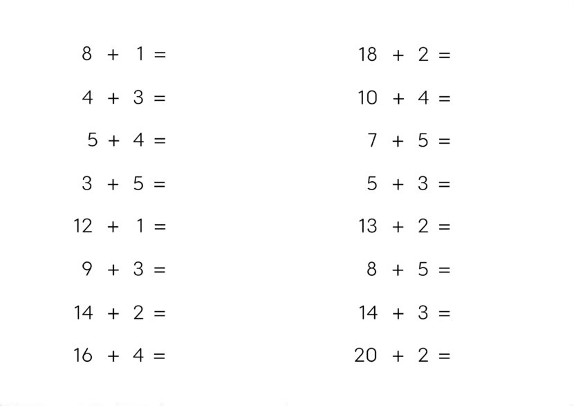 free printable addition and subtraction maths worksheets for kids