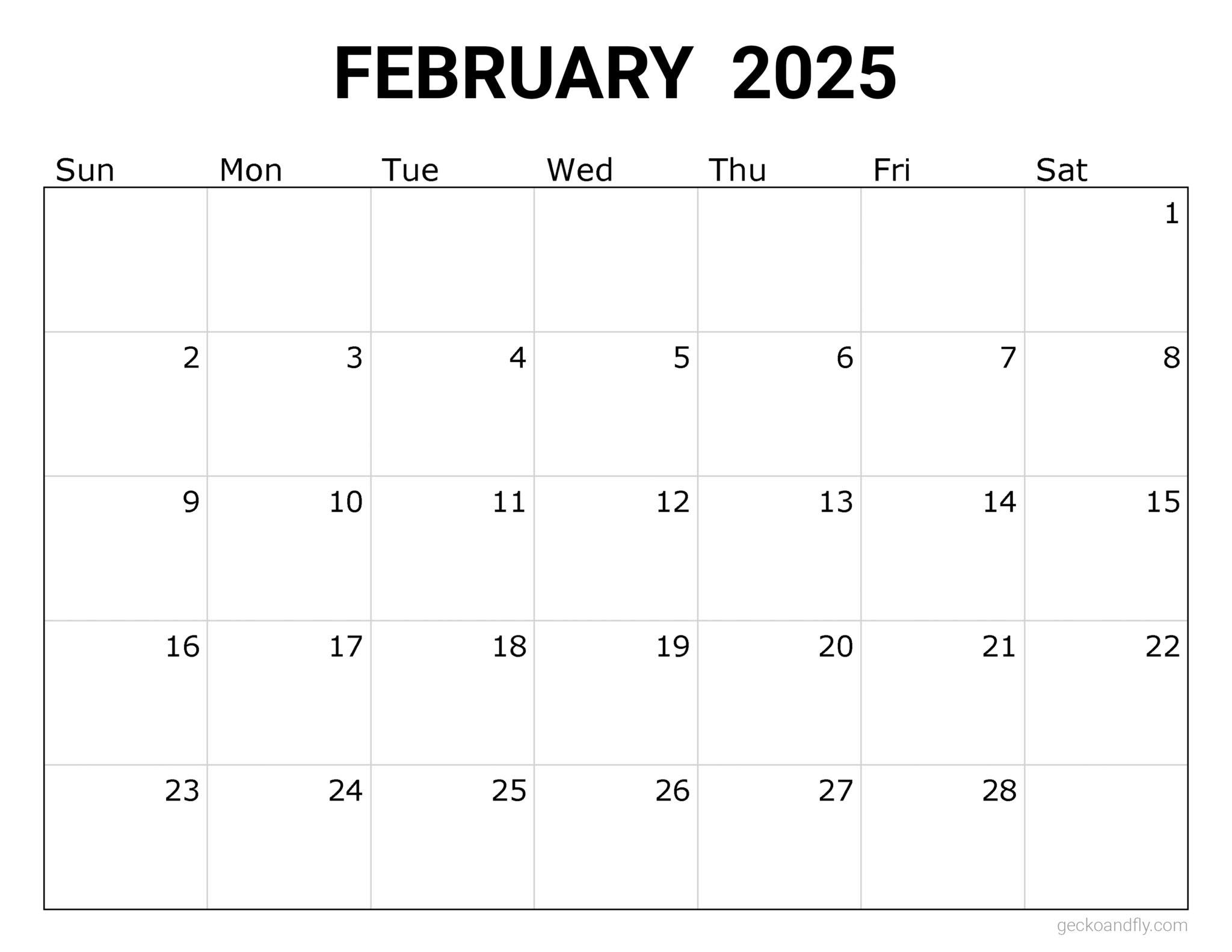 12 Free Printable 2025 Monthly Calendars - Simple & Minimalist Style