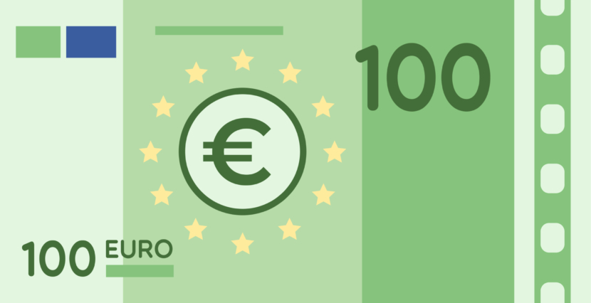 Printable 100 EURO play money