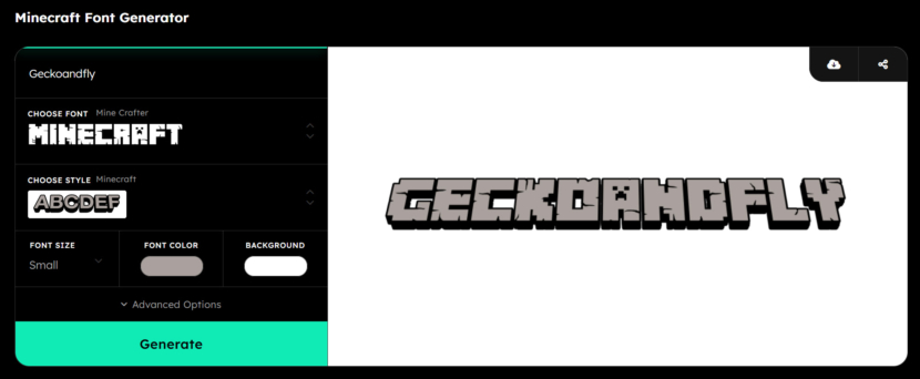 Minecraft Fonts Generators