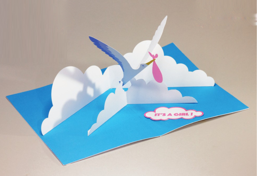 Stork Pop Up Card