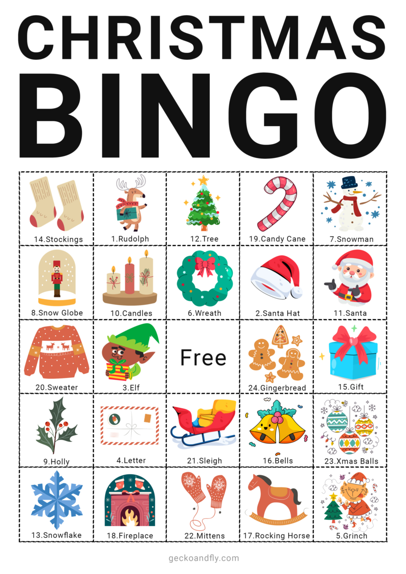 Free Printable Christmas Bingo